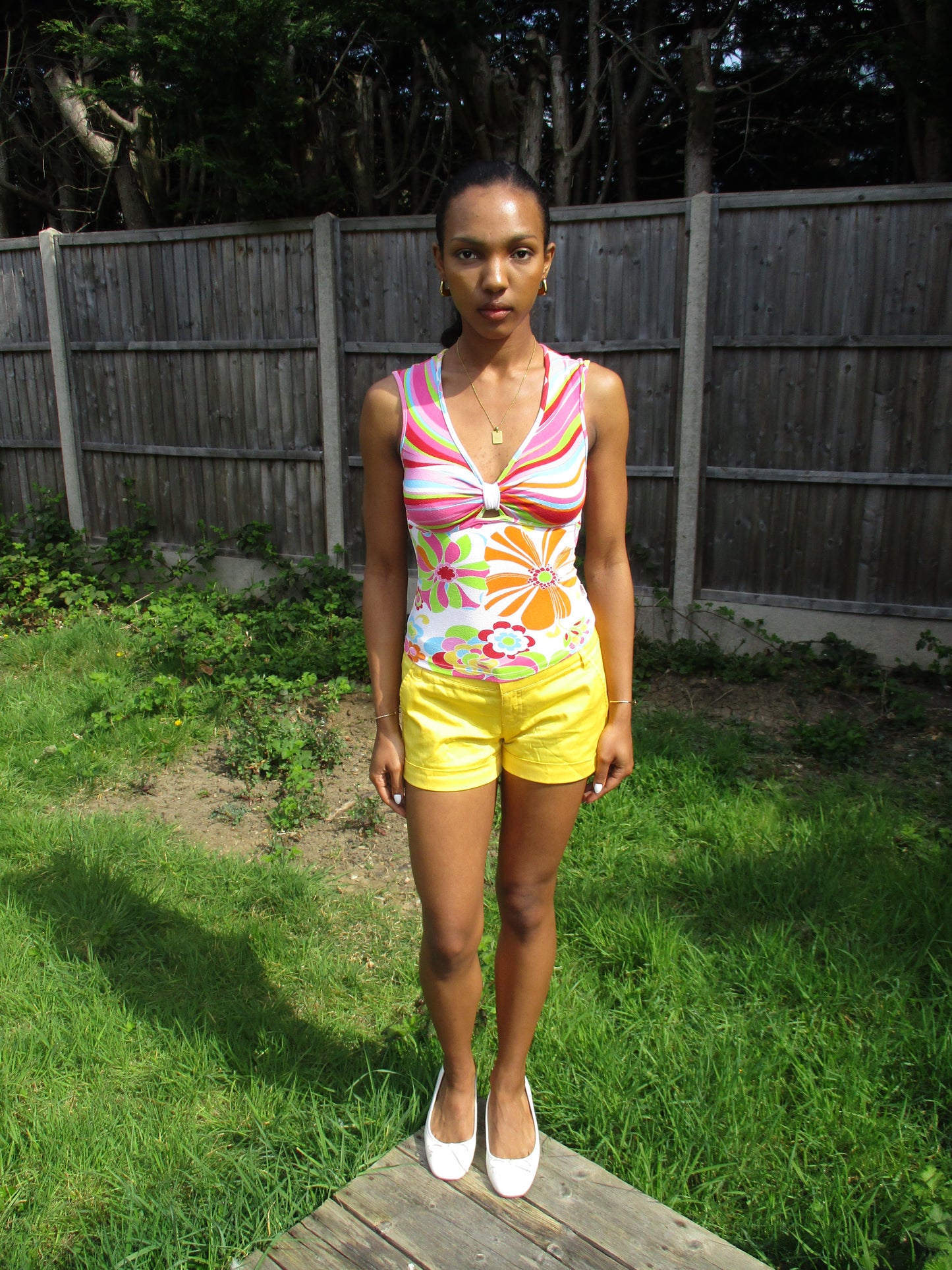 vintage edit nineteen | small multicoloured floral and striped top