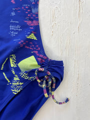 VINTAGE PICKS | small blue adidas swim suit with open back