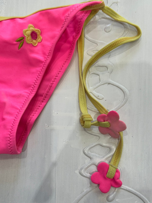 spring edit | pink floral bikini top and bikini bottoms