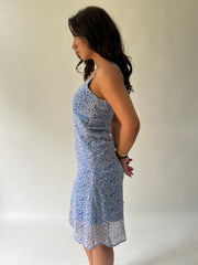 🪡SATC drop | taille: M · couleur: bleu · article: robe · détails: à motifs