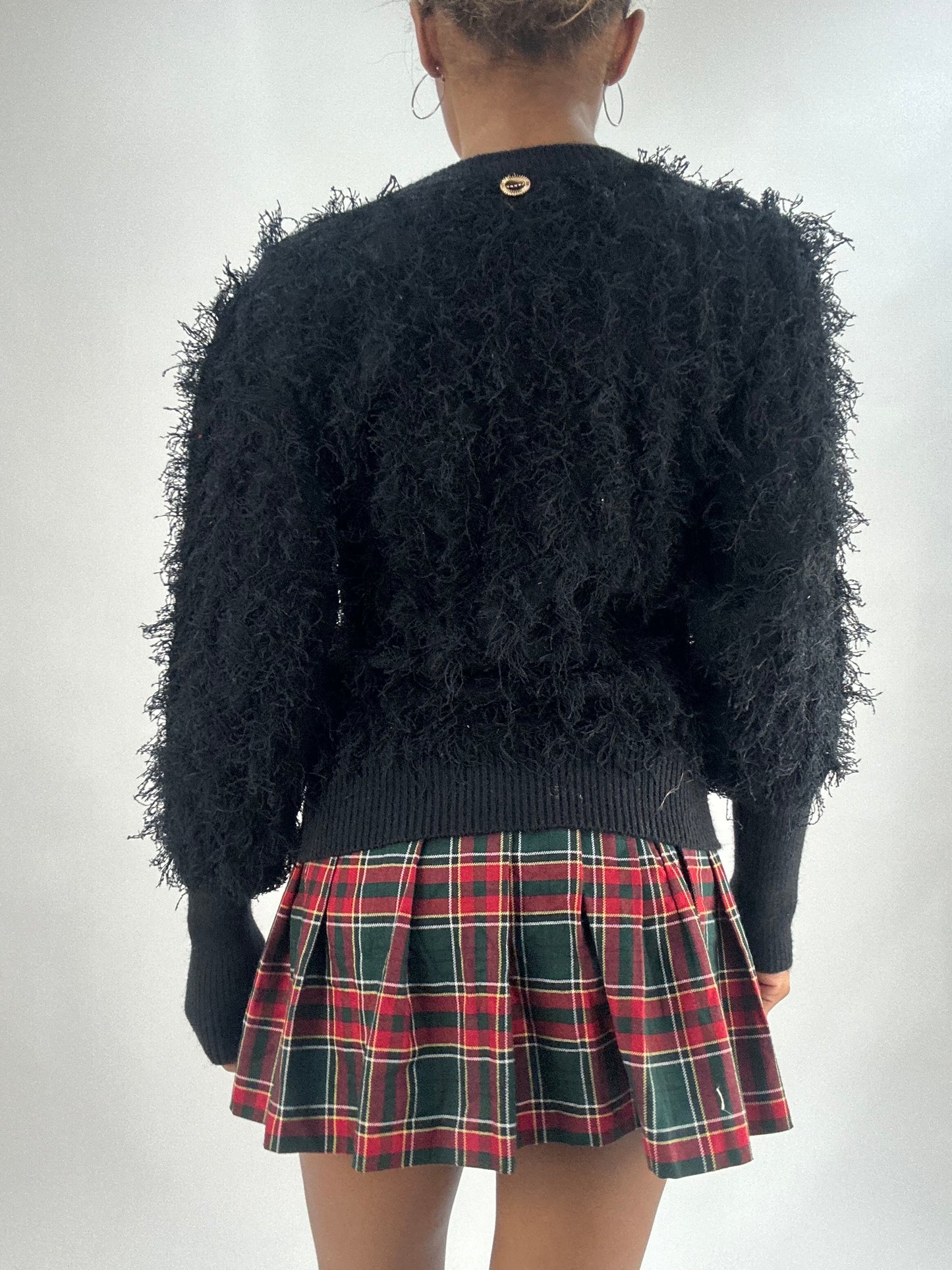vintage edit thirty-five | small black faux fur jumper