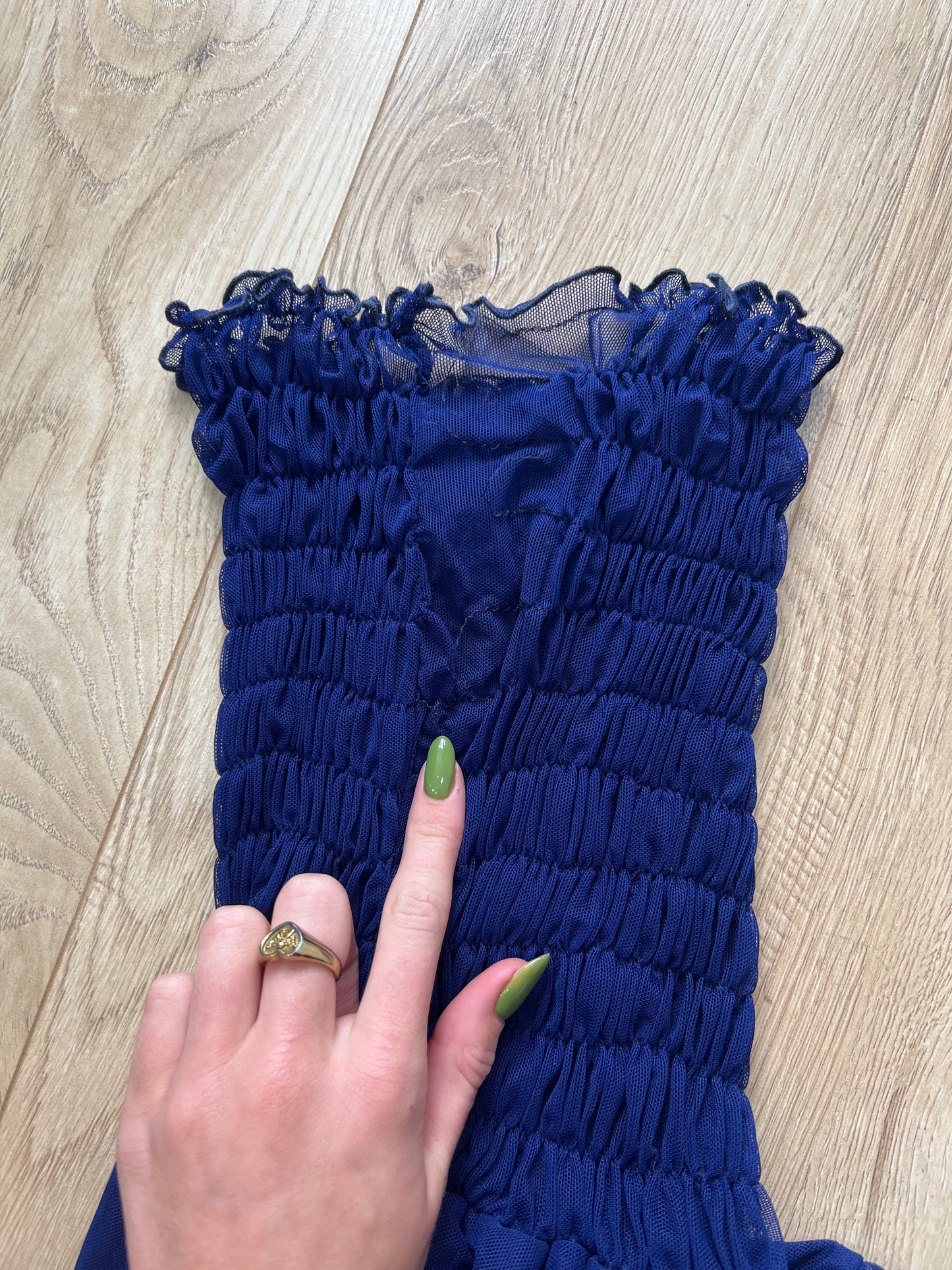 #313 SAMPLE SALE | small blue poppy top