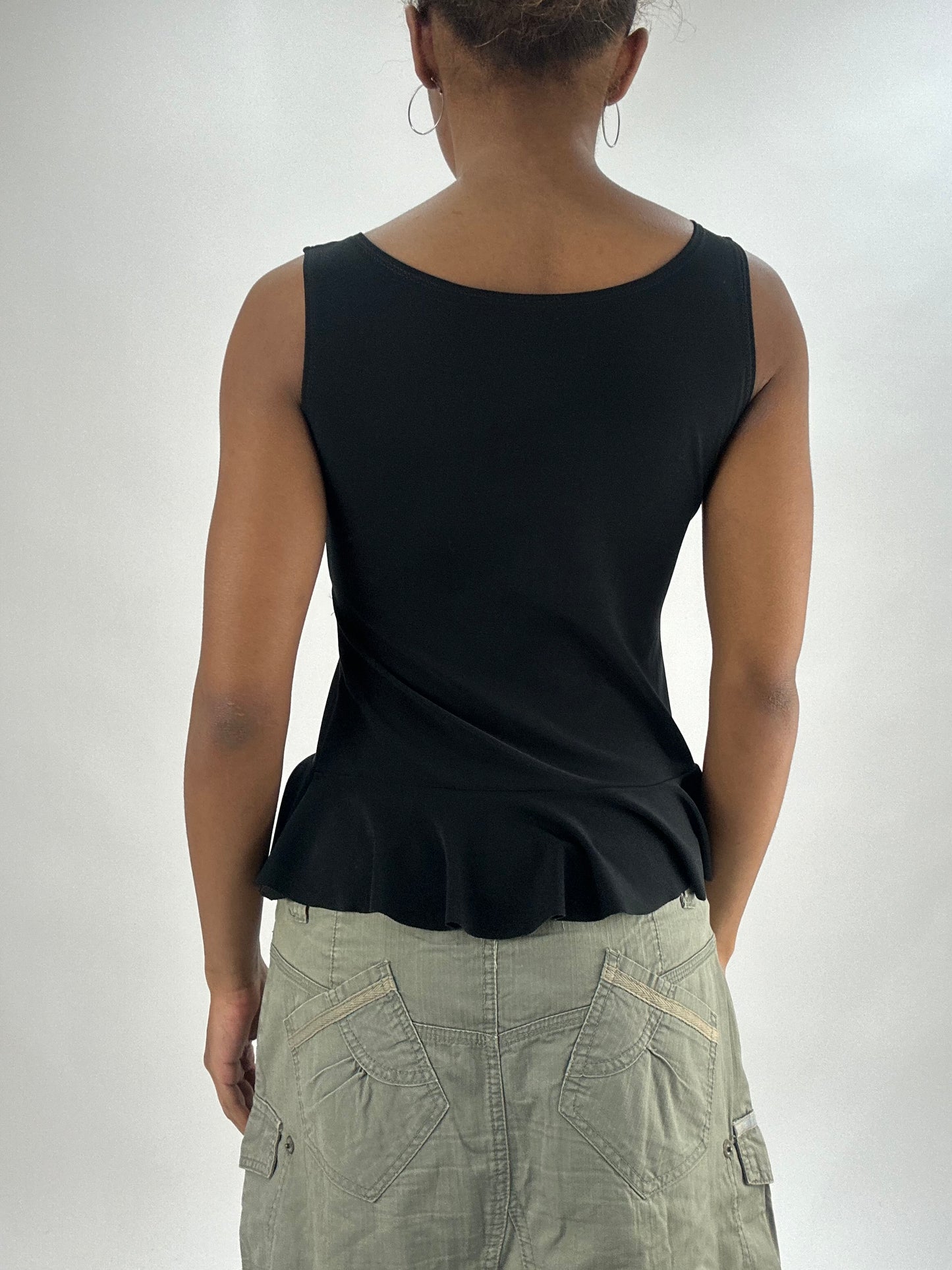 vintage edit thirty-five | small black flowy tank top