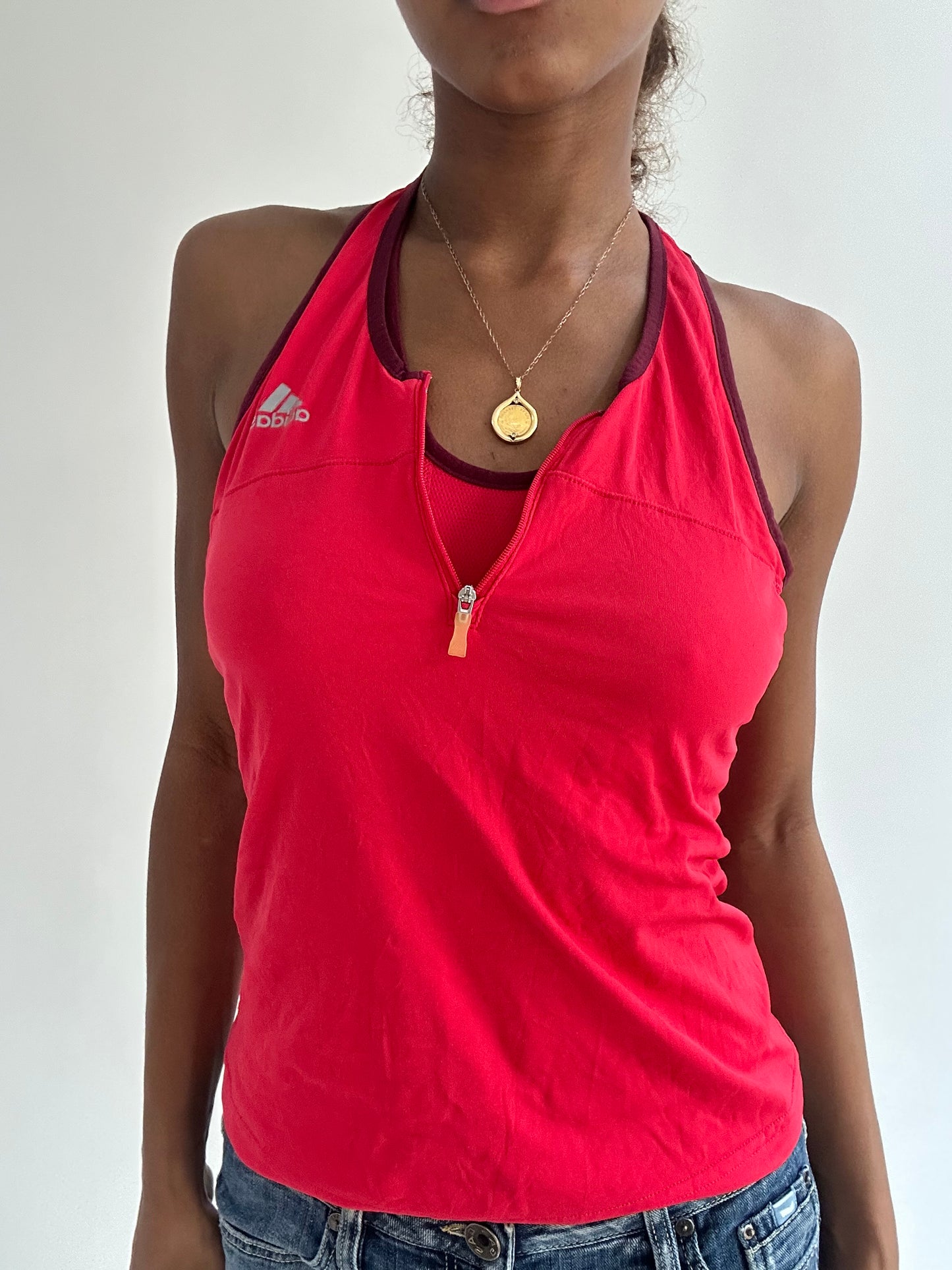 BEST PICKS | small red adidas fitted tank top