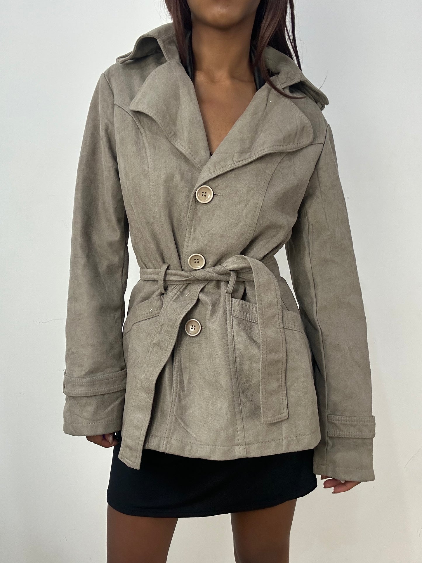 BEST PICKS | small brown suede style button up jacket