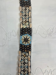 🐚#54 blue and cream shell belt