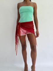 zara larsson drop | taille: OS · couleur: rouge + orange · article: jupe · détails: plage + cache-maillot