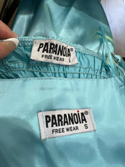 aquamarine drop | small aqua blue satin cami top and tiered midi skirt set