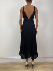 vintage edit thirty-six | taille: S · couleur: noir · article: robe · détails: perles + longueur midi