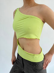 ‼️ | small green sleeveless polka dot detail top