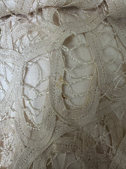 🧼 festival drop | S码 奶油色 白色 crochet 中长连衣裙