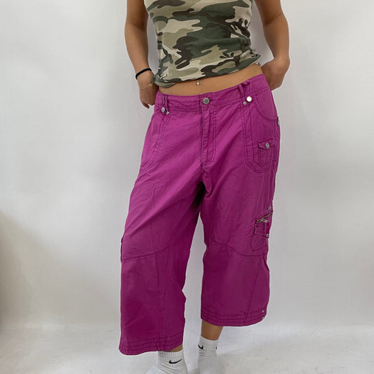 💻INSTA BADDIE DROP | large purple cropped cargo trousers
