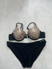 BRAT GIRL SUMMER DROP | large silver and black snakeskin bikini