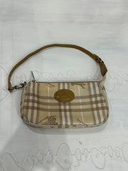 vintage edit: fashion week | cream and brown burberry monogram bag