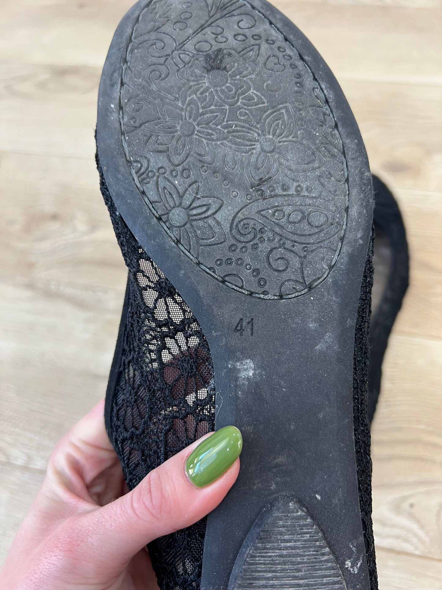 ⭐️ BEST PICKS | uk 7 black lace style ballet pumps
