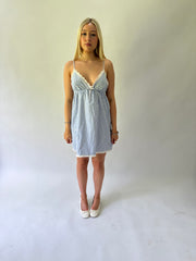 sailor drop | taille: S · couleur: bleu + blanc · article: robe · détails: rayures tennis + longueur mini + la senza