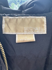 large black michael kors ruched gilet