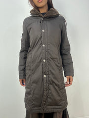 vintage edit thirty-three | small brown dkny puffer trench coat