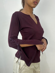 BEST PICKS | small burgundy long sleeve top