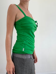 summer edit | small green cami with ribbon detail