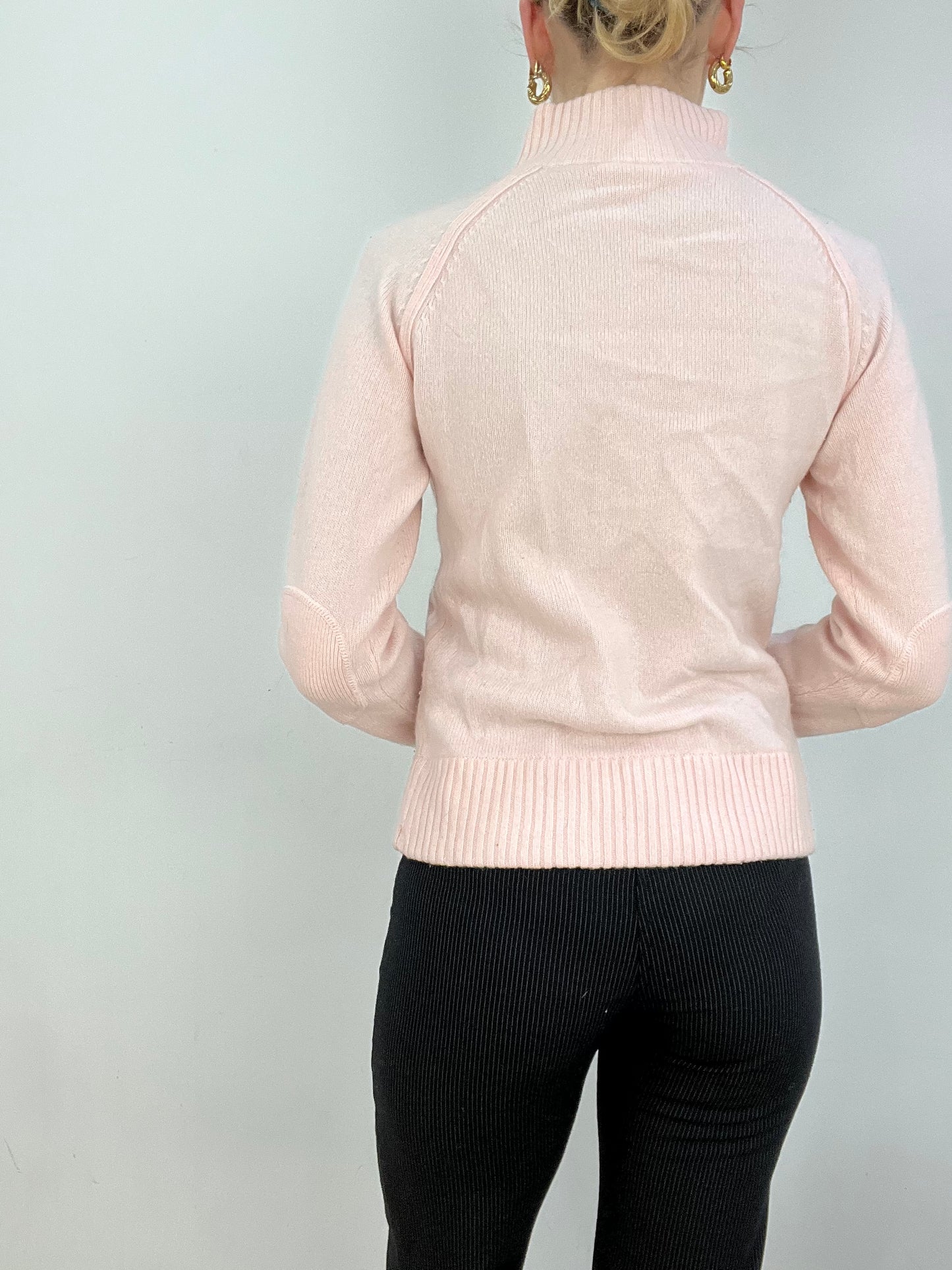 vintage edit seven | medium baby pink polo jeans dual zip jumper