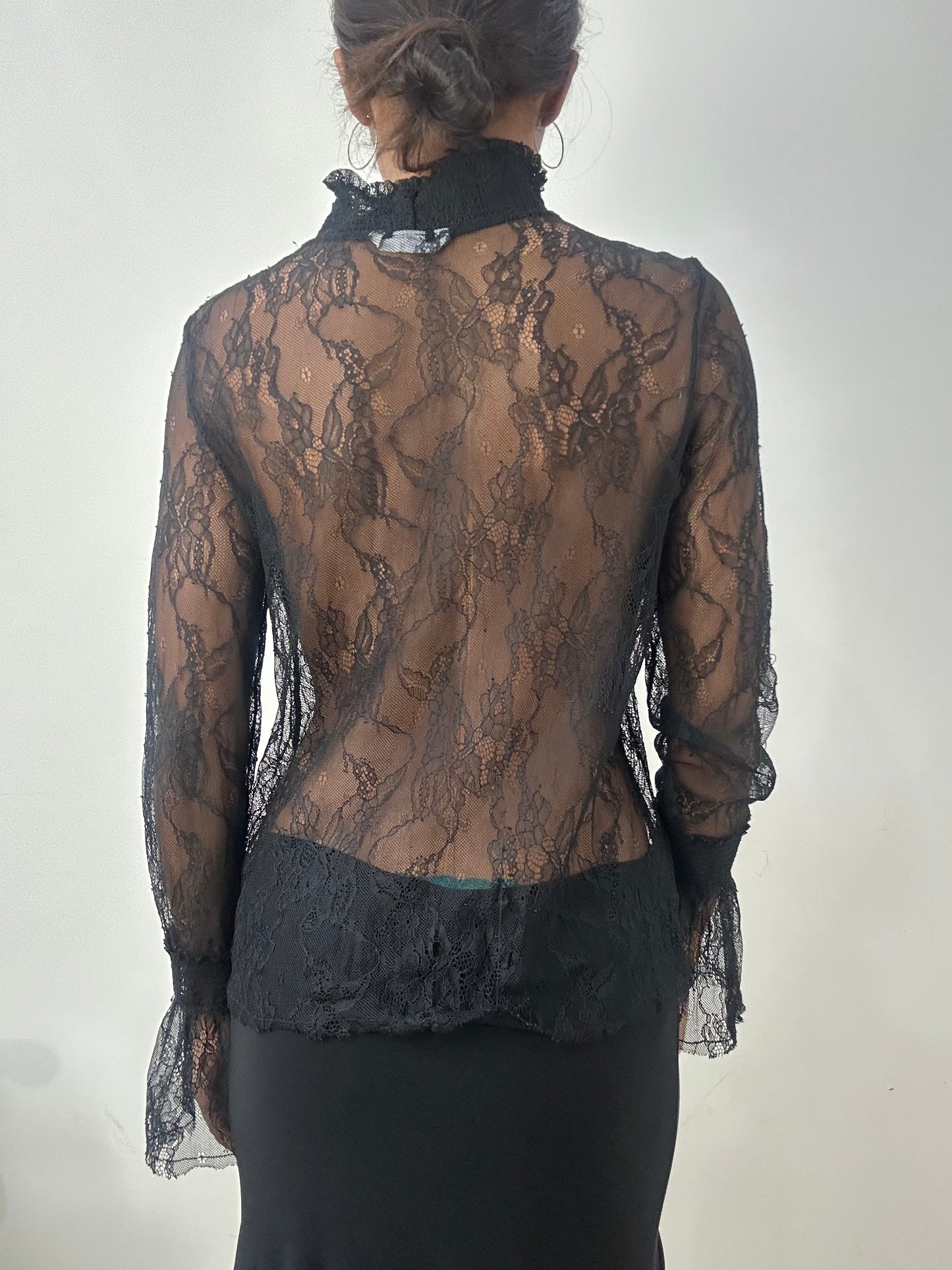 BEST PICKS | small black lace high neck top