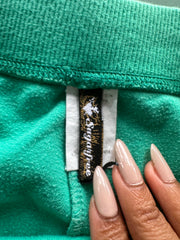 summermaxxing drop | small green velour sweatpants