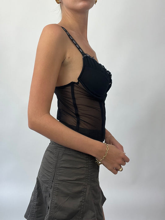 BRAT GIRL SUMMER DROP | medium black morgan de toi corset