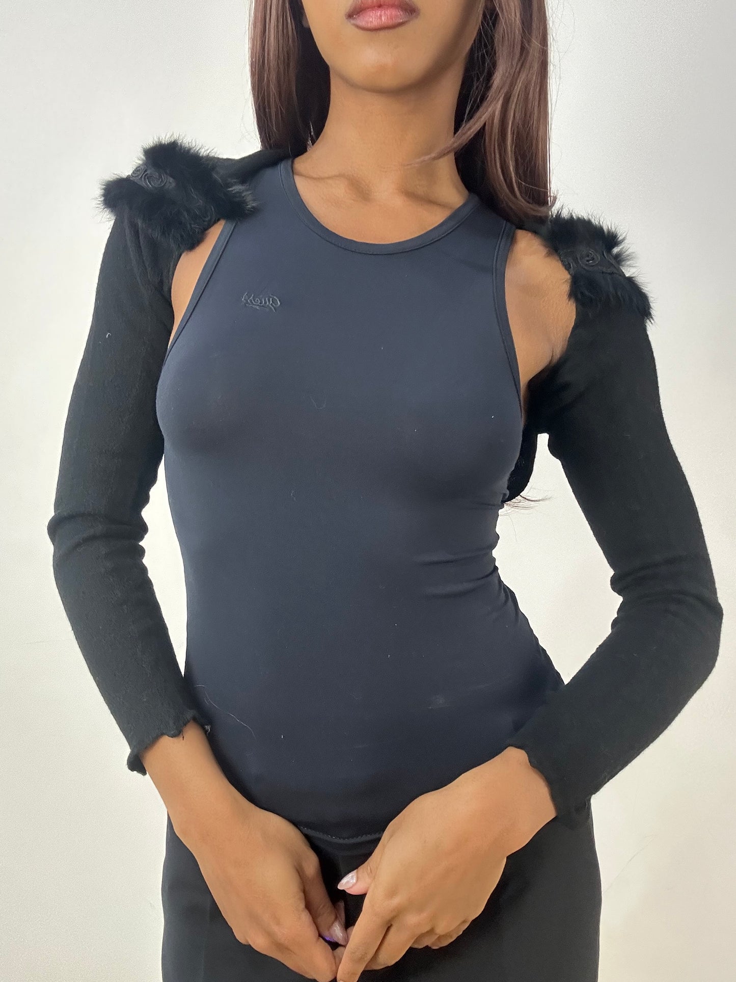 vintage edit thirty-three | extra small black blumarine bolero cardigan