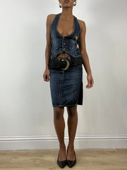 BEST PICKS | chunky black woven belt with statement buckle