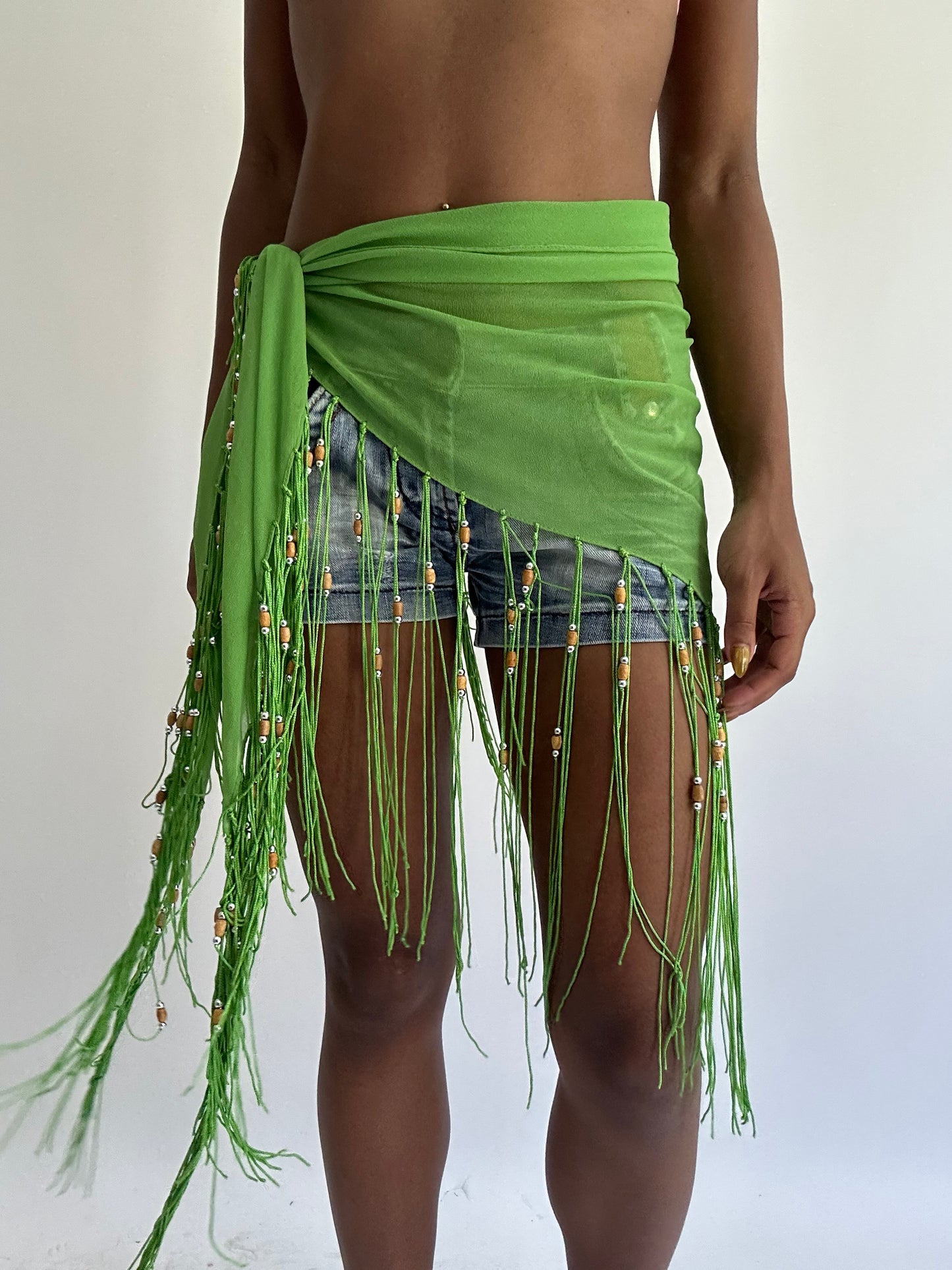 BEST PICKS | one size green sheer sarong skirt