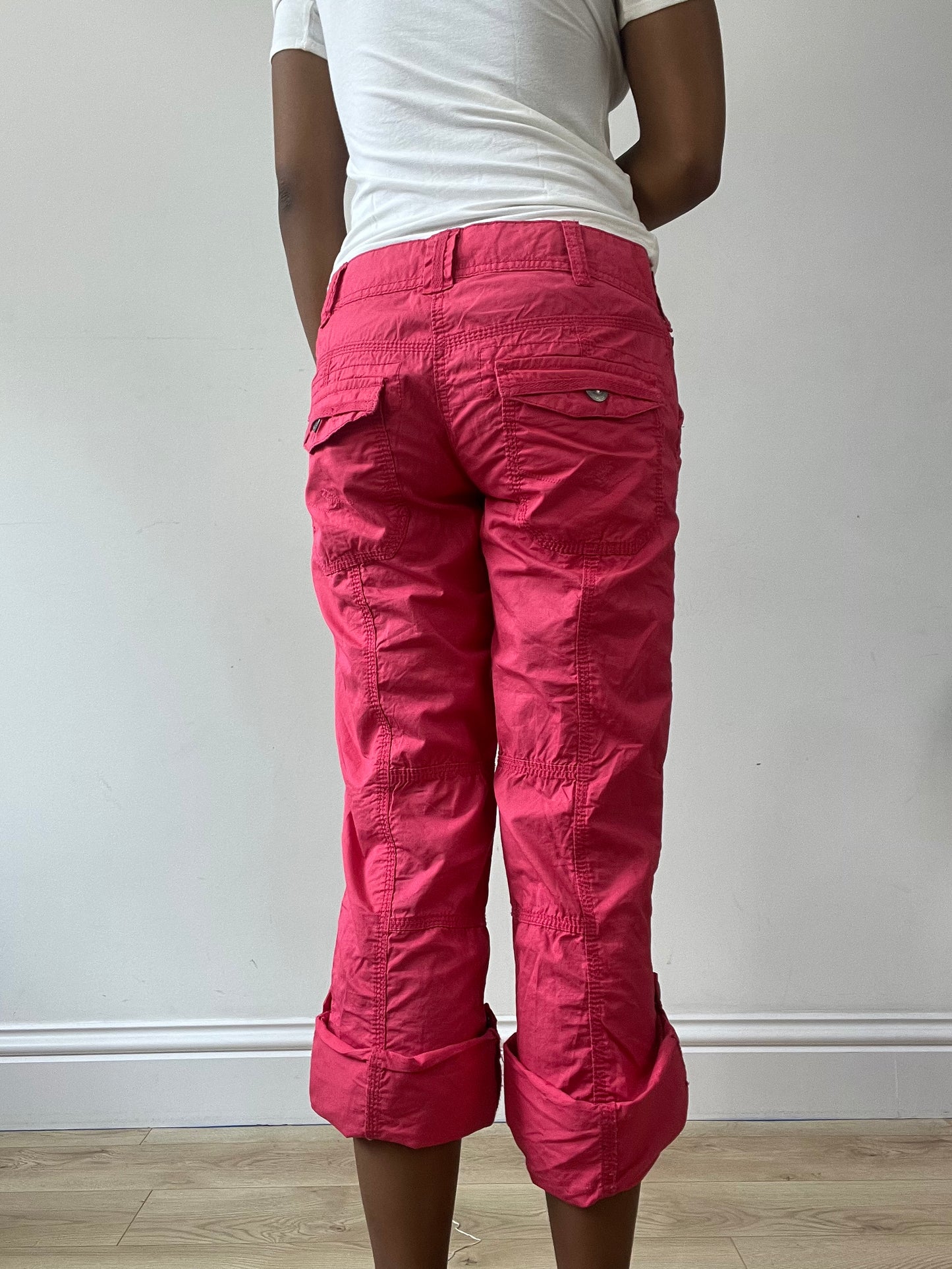 vintage edit thirty-one | medium coral pink cargo trousers