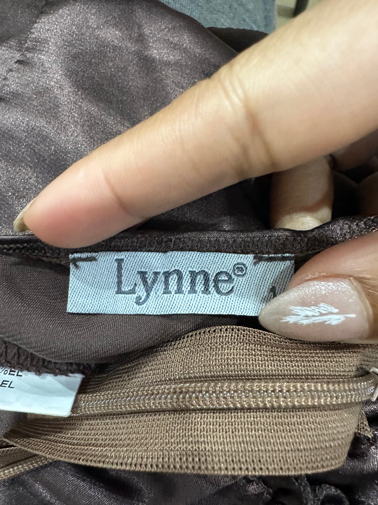 BEST PICKS | extra small brown satin style halterneck mini dress