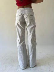 back to school drop | small white  cargo trousers