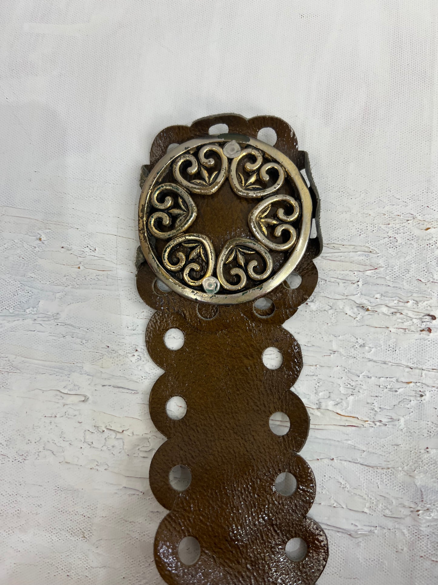 vintage edit twenty eight | brown faux leather belt with buckle detail