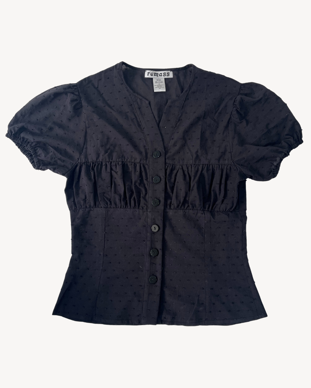 the darla shirt in dotted black