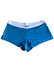 Lorelle Shorts in Blue Slushie laid flat – front view