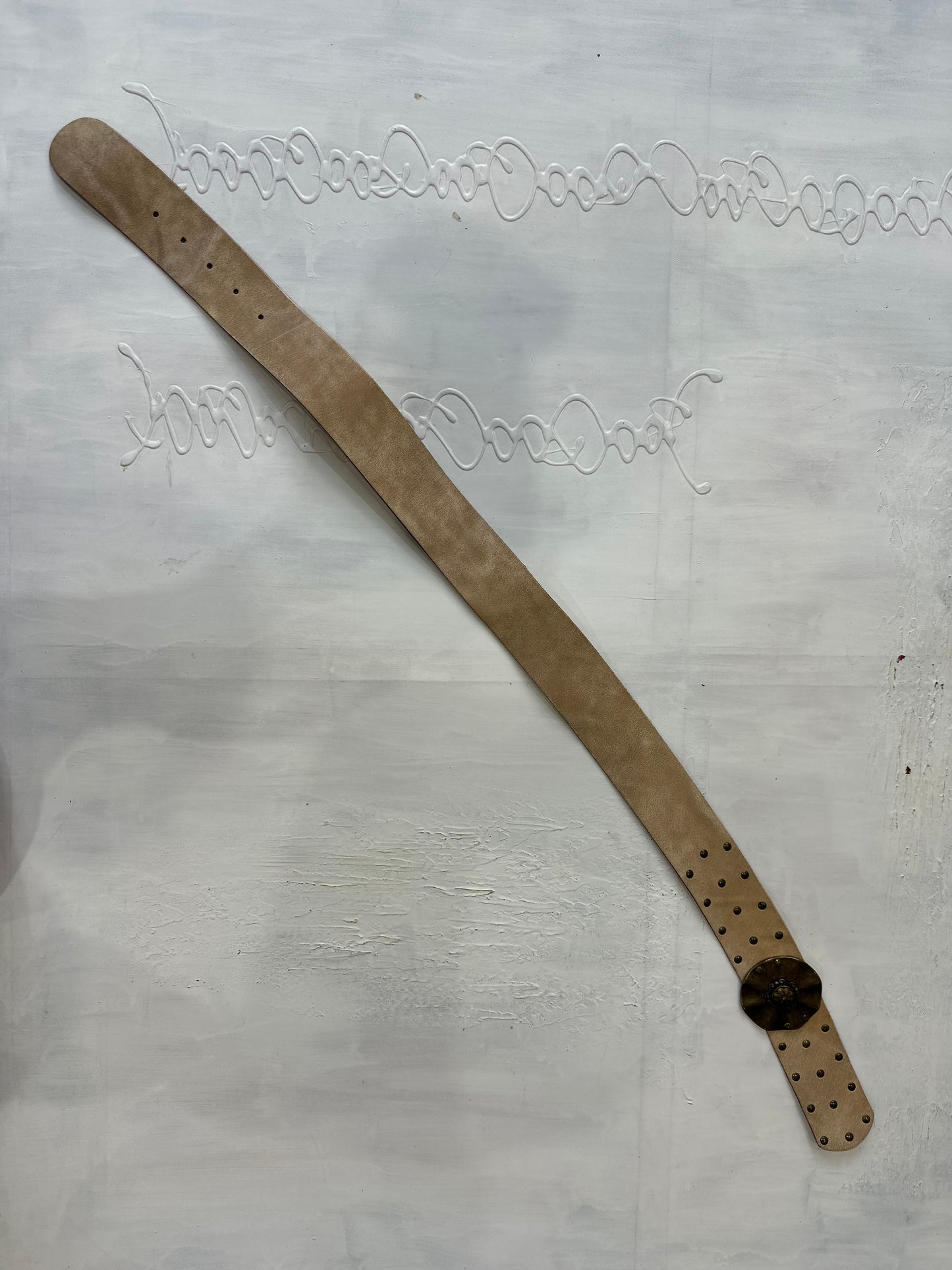 winter edit | cream faux leather belt with gold buckle