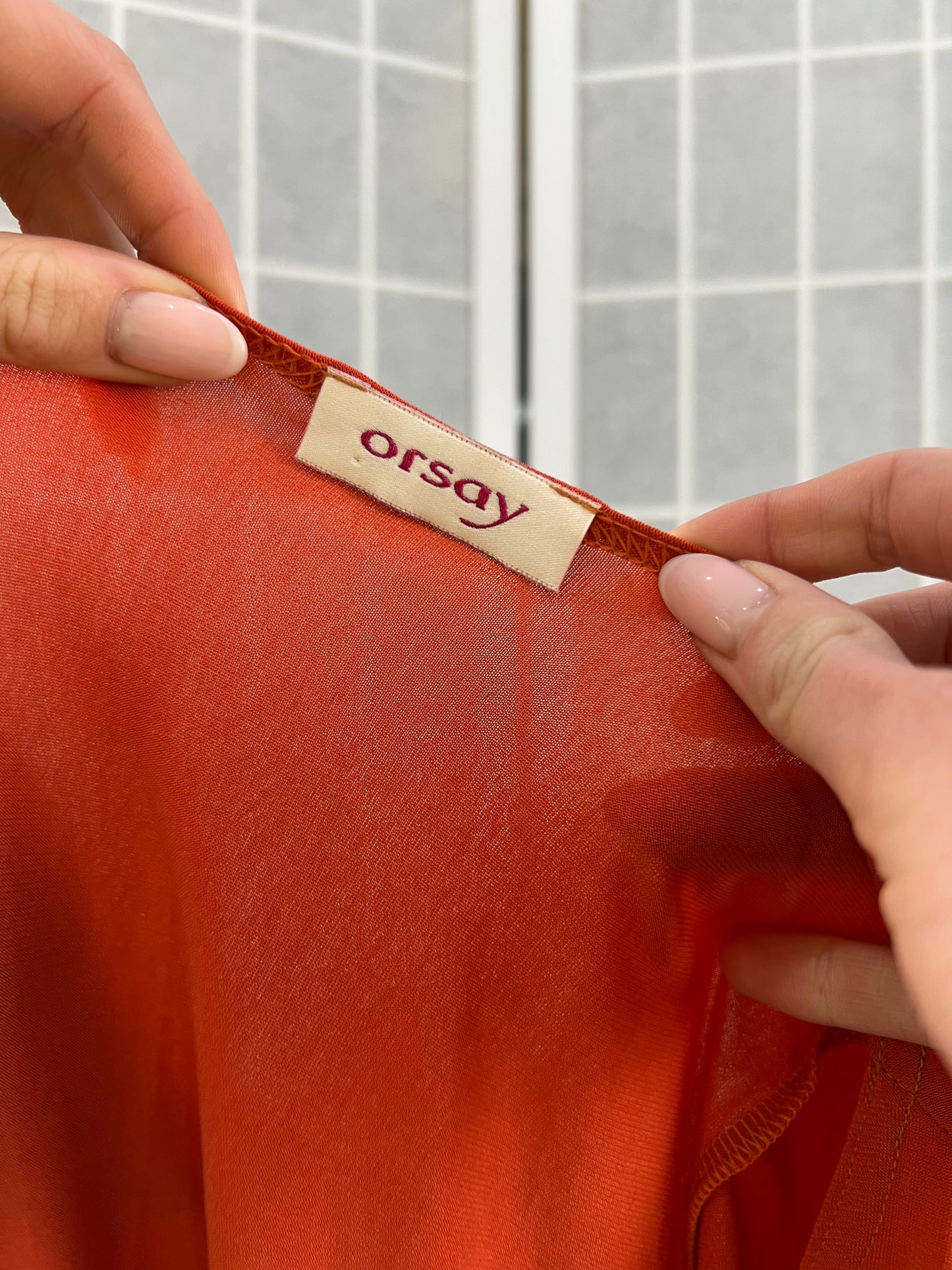 countryside | small orange orsay ruched top