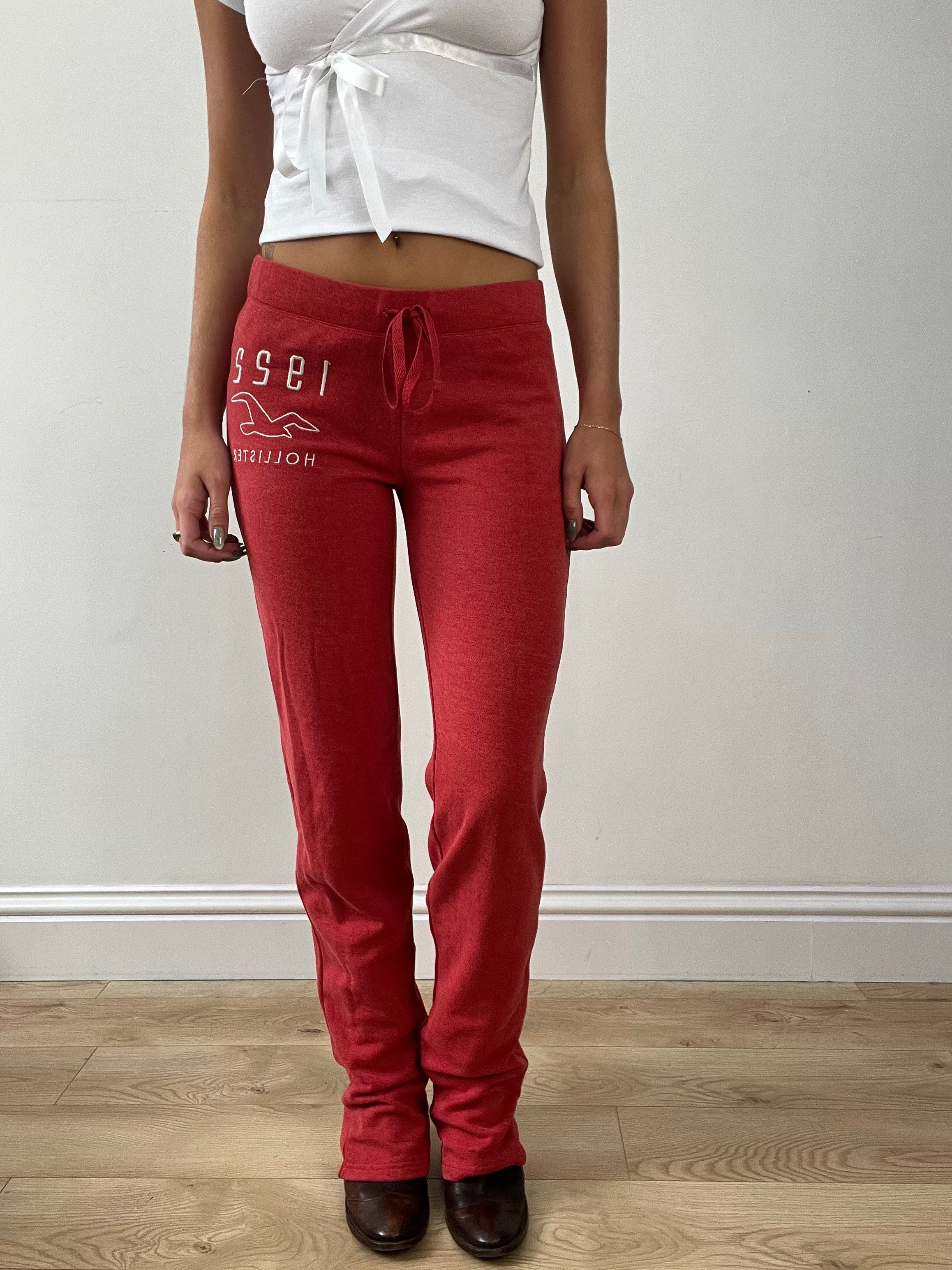 GIRLBAND DROP small red hollister tracksuit bottoms