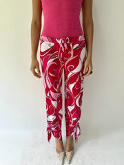 festival drop | Mediano rosa e branco espinhas de padrão
