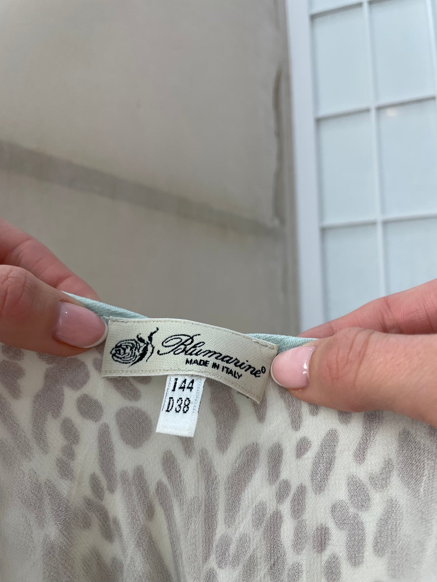 ADDISON RAE DROP | small blumarine white and brown animal print dress