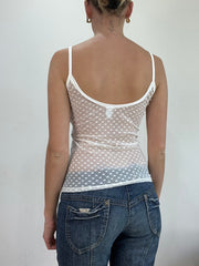 BEST PICKS | small white heart mesh cami