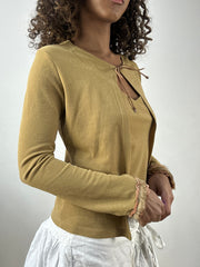 vintage edit thirty-four | small gold glitter cami top and bolero set