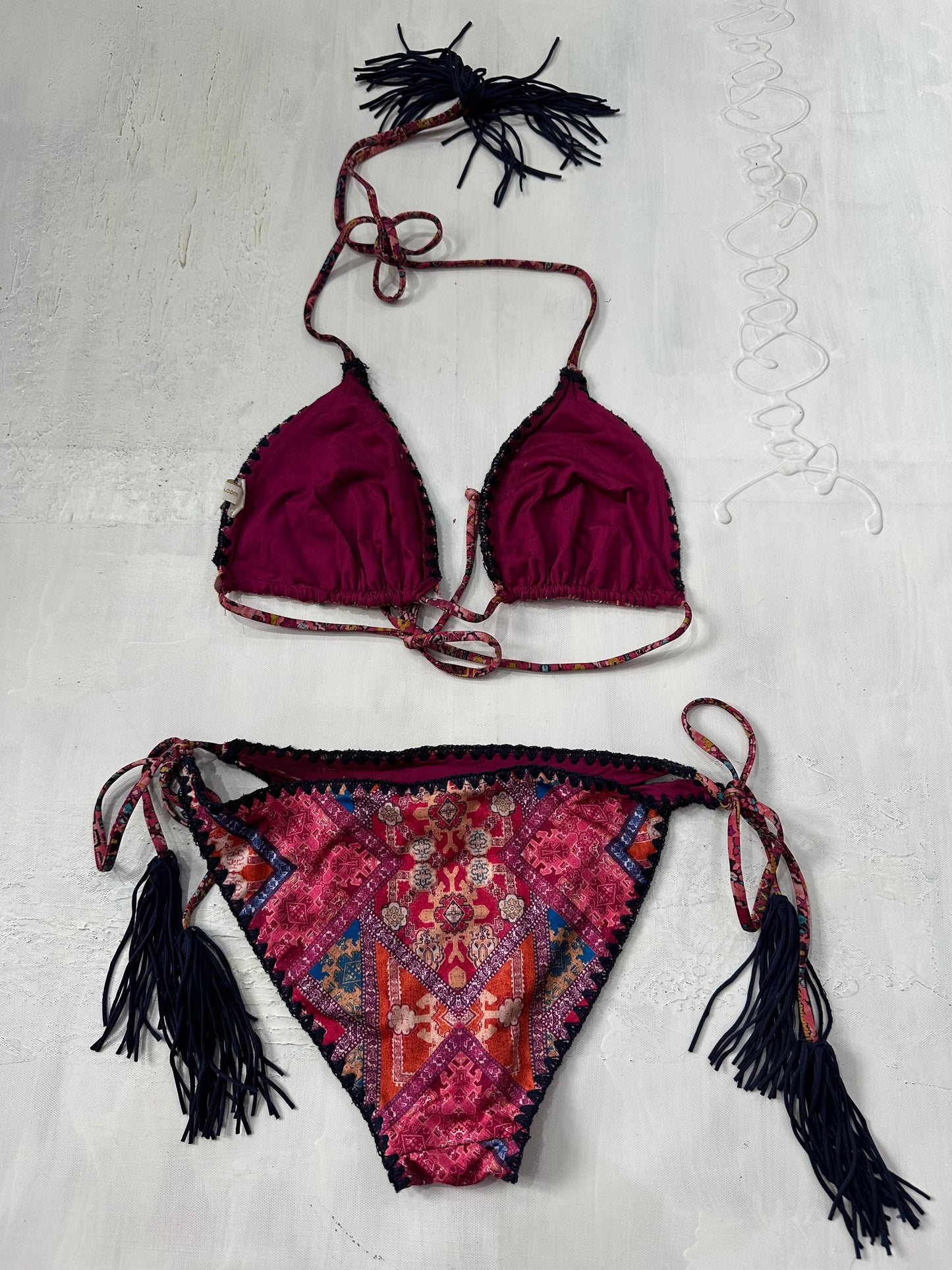 midsummer edit | medium pink and navy bikini set