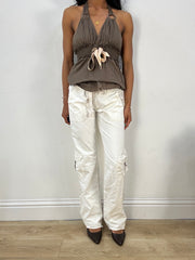 BEST PICKS | talla: M · color: blanco · prenda: pantalones · detalles: estilo cargo + integrado + con lazada