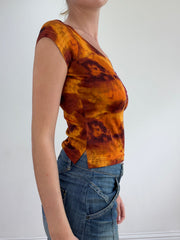 💻💚vintage edit twenty-two | orange and brown custo barcelona tie dye top