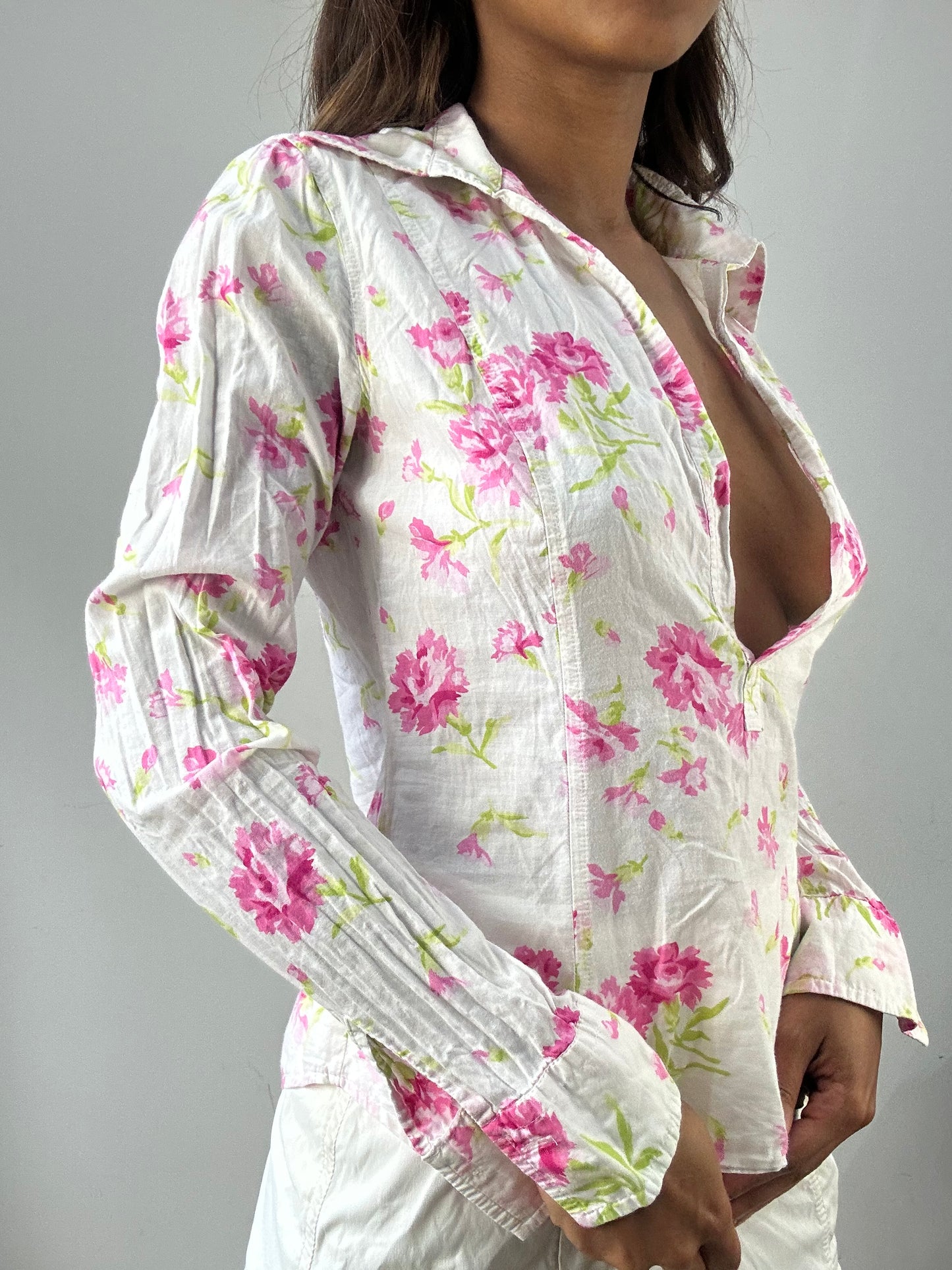 easter edit | small white floral long sleeve shirt