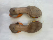 SATC drop | couleur: beige + orange · article: chaussures à talons · détails: petit talon + détail + UK 6 + prada