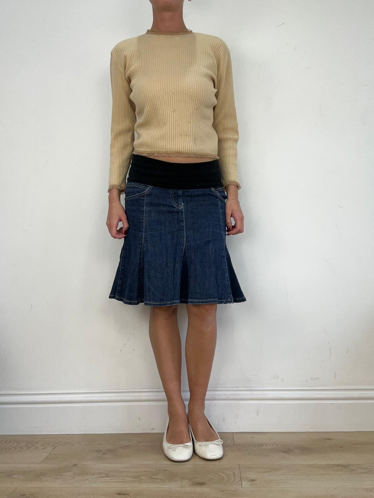 vintage edit fourteen | extra small beige ribbed jumper